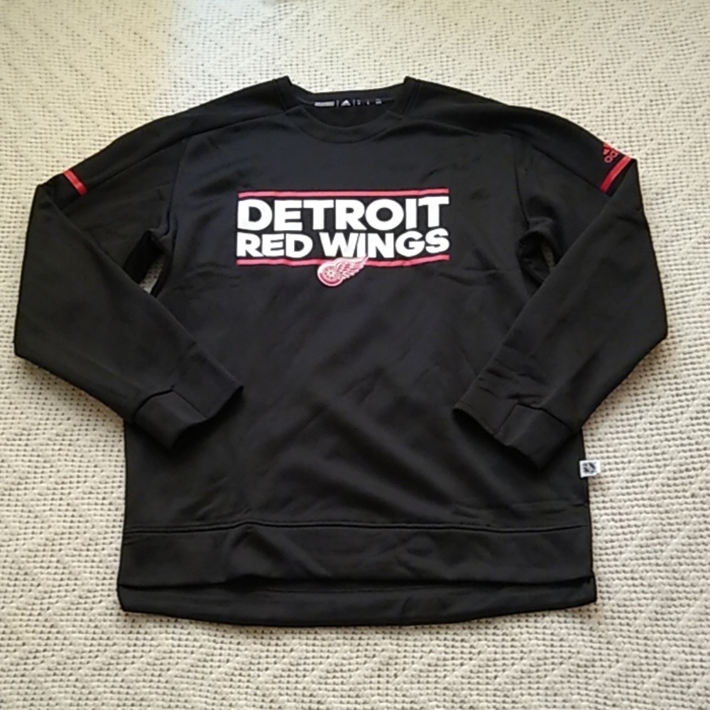 Adidas NHL Detroit Red Wings LS Player Crew XL